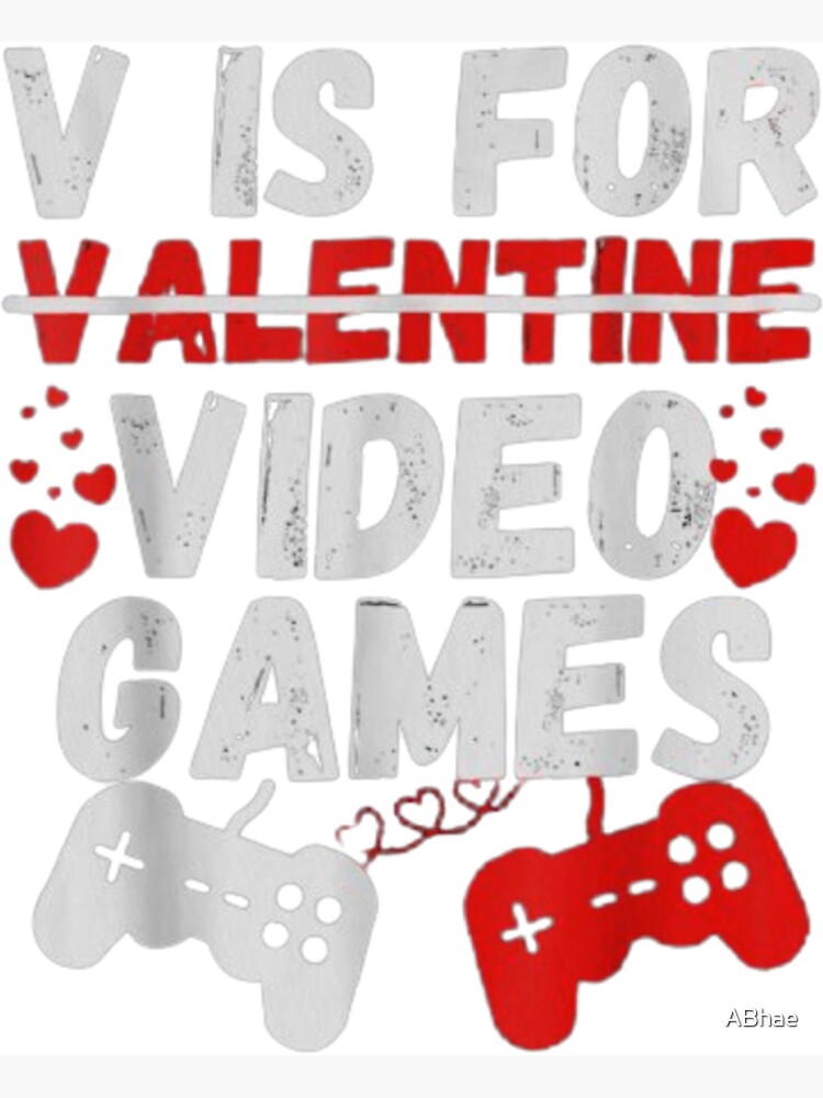 V is for Video games Valentines Day Gaming SVG Digital Cutting