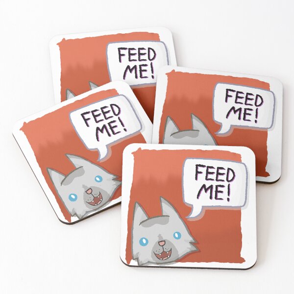 Item preview, Feed Me! [Lynx Point Cat With A Red Background] designed and sold by Quirkball.