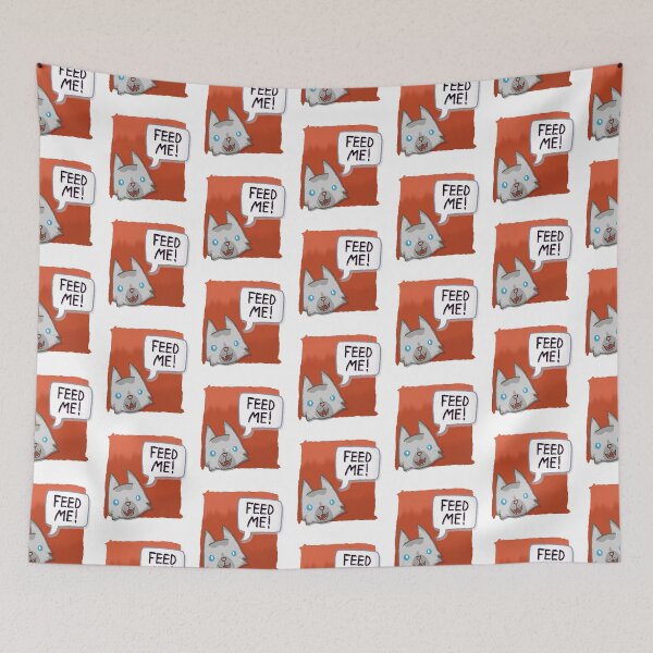 Item preview, Feed Me! [Lynx Point Cat With A Red Background] designed and sold by Quirkball.