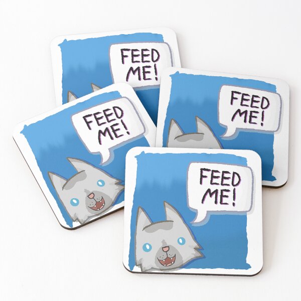 Item preview, Feed Me! [Lynx Point Cat With A Blue Background] designed and sold by Quirkball.