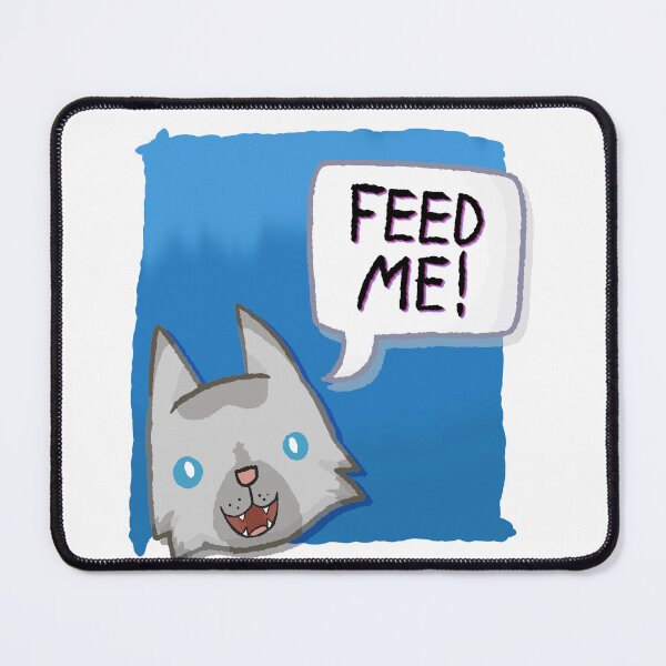 Item preview, Feed Me! [Lynx Point Cat With A Blue Background] designed and sold by Quirkball.