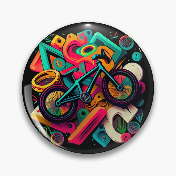 Item preview, BMX graphics with a mix of colorful and simple forms, in a tattoo and pop-art inspired by the look of cartoons (7) designed and sold by TourDePassion.