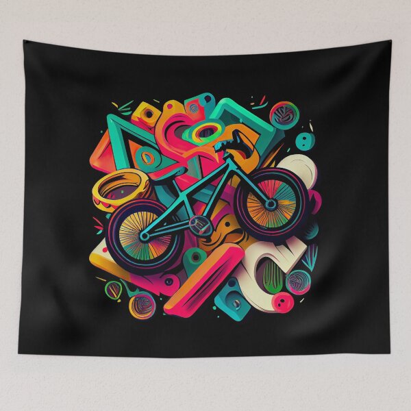 Item preview, BMX graphics with a mix of colorful and simple forms, in a tattoo and pop-art inspired by the look of cartoons (7) designed and sold by TourDePassion.