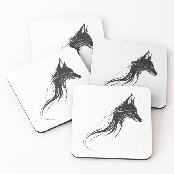 Item preview, The Shadow Hunter: A Black and White Wolf Portrait designed and sold by Yggdrazil.