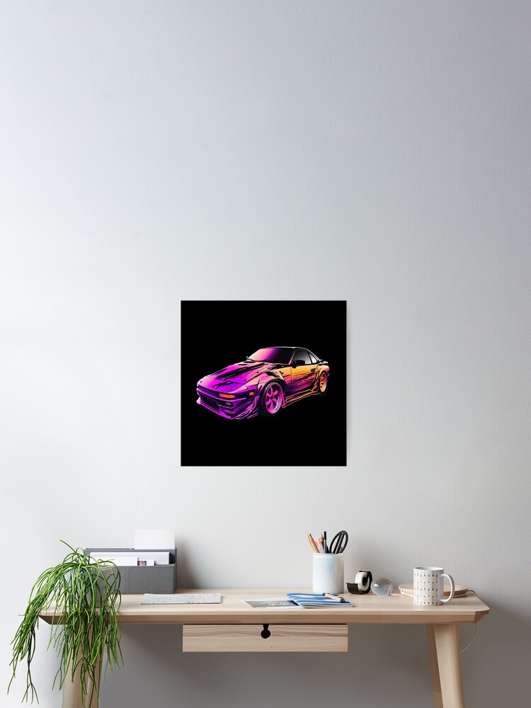 Thumbnail 2 of 3, Poster, Synthwave JDM designed and sold by IterDivinitatis.