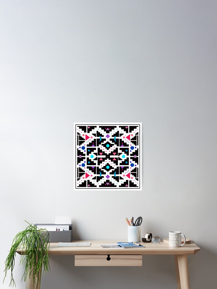 Thumbnail 2 of 3, Poster, Geometric pattern design designed and sold by Inaroda.