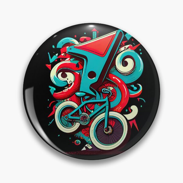 Item preview, BMX graphics with a mix of colorful and simple forms, in a tattoo and pop-art inspired by the look of cartoons (12) designed and sold by TourDePassion.