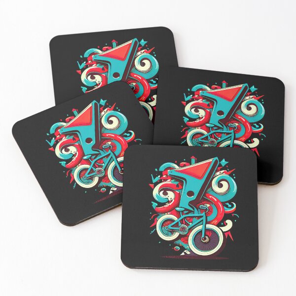 Item preview, BMX graphics with a mix of colorful and simple forms, in a tattoo and pop-art inspired by the look of cartoons (12) designed and sold by TourDePassion.