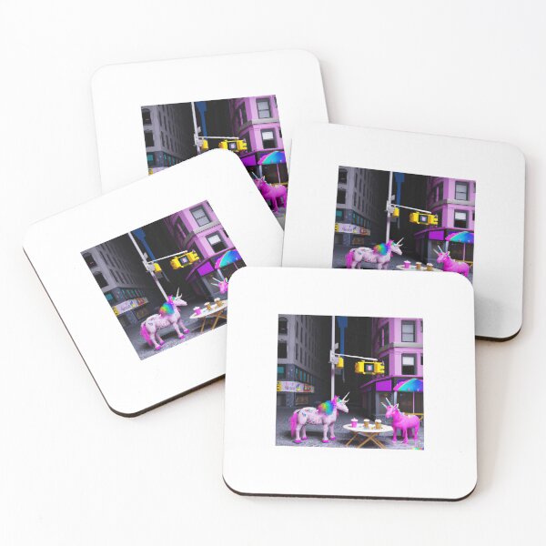 Item preview, Unicorn coffee in new york designed and sold by VibrantThemes.