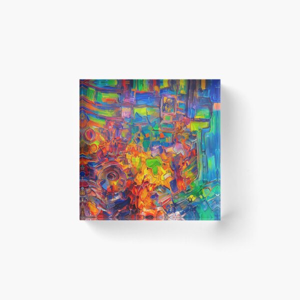 Item preview, Multi-Colored Abstract Oil Painting designed and sold by Artel-Blue.