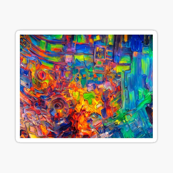Item preview, Multi-Colored Abstract Oil Painting designed and sold by Artel-Blue.
