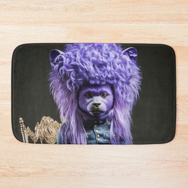 Item preview, Portrait of a confused purple bear designed and sold by Simone Davino.