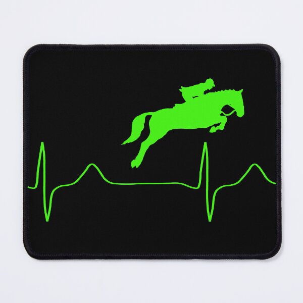 Item preview, My heart beats for show jumping (green for dark background) designed and sold by Jeeb-Arts.