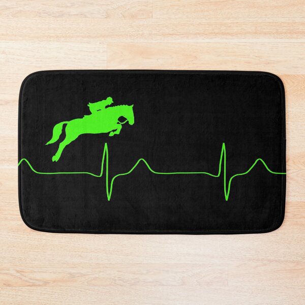 Item preview, My heart beats for show jumping (green for dark background) designed and sold by Jeeb-Arts.