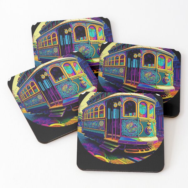 Item preview, San Francisco Cable Car v1 round designed and sold by ai-datamancer.