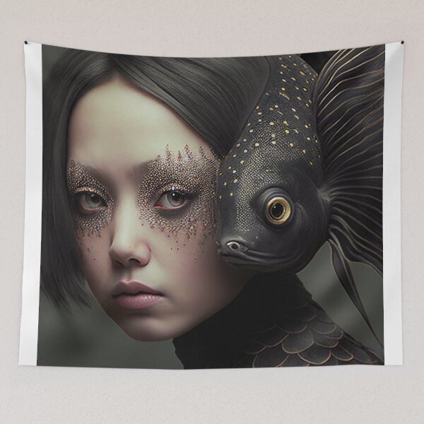 Item preview, Japanese Model with fish hair designed and sold by Simone Davino.