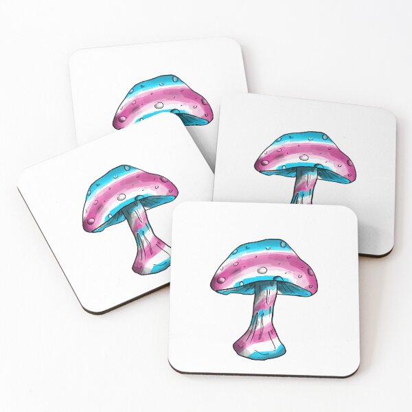 Item preview, cute trans mushroom designed and sold by RainbowLetters.