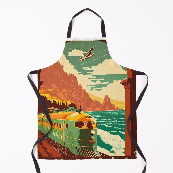 Item preview, Argelia Coastline Railway Vintage Travel Art Póster designed and sold by OldTravelArt.