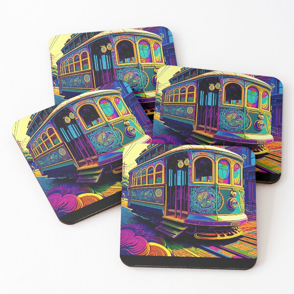 Item preview, San Francisco Cable Car v1 square designed and sold by ai-datamancer.