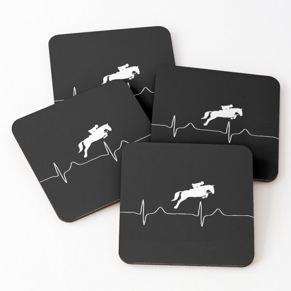 Item preview, My heart beats for show jumping (white for dark background) designed and sold by Jeeb-Arts.