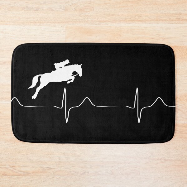 Item preview, My heart beats for show jumping (white for dark background) designed and sold by Jeeb-Arts.