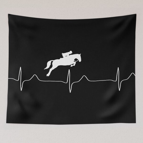 Item preview, My heart beats for show jumping (white for dark background) designed and sold by Jeeb-Arts.