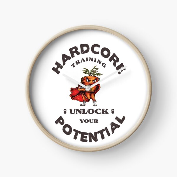Item preview, Hardcore Training Unlock Your Potential Angry Carrot  Foodie Workout Bodybuilding designed and sold by ProjectX23.