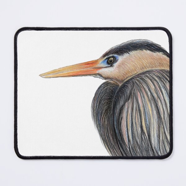 Item preview, Colored Pencil Drawing of a Heron, Seabird designed and sold by bellamells.