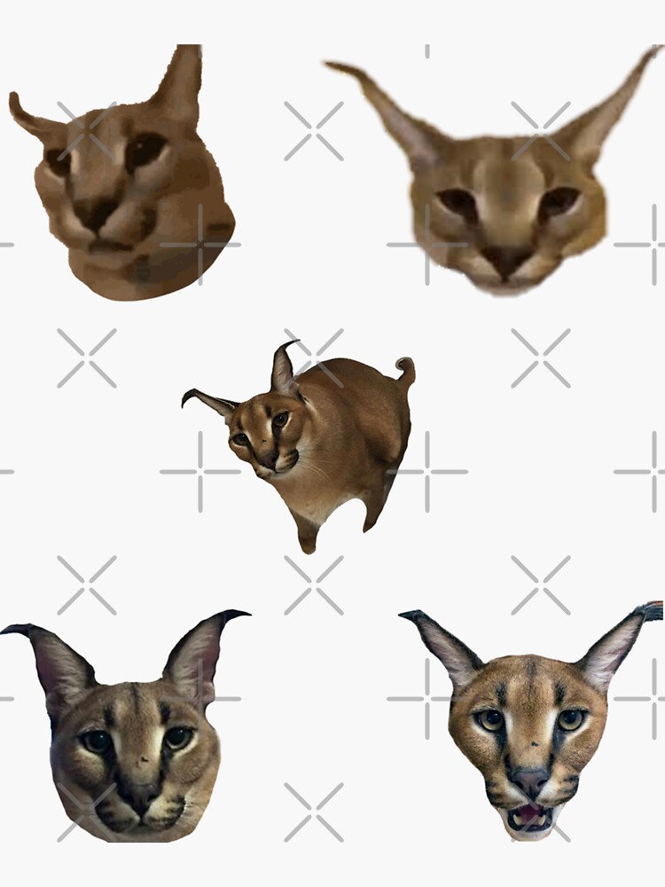 Big Floppa Caracal Cat Meme' Sticker