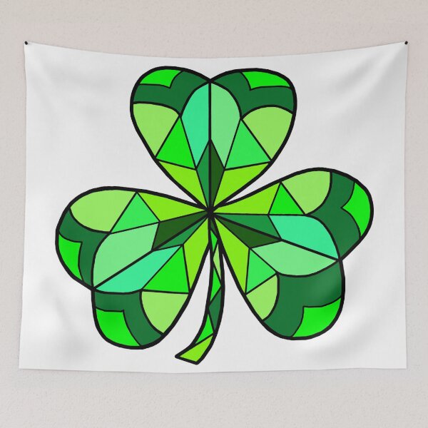 Item preview, Stained Glass Green Irish Clover designed and sold by Deborah Camp.