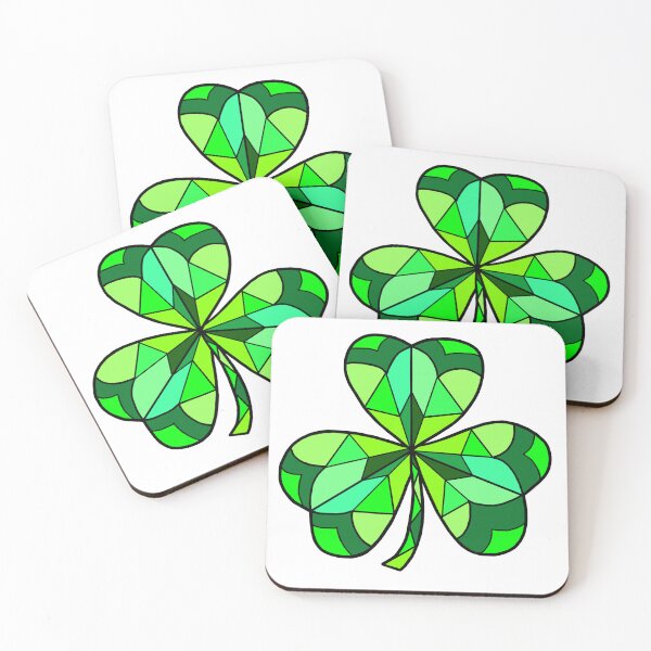 Item preview, Stained Glass Green Irish Clover designed and sold by Deborah Camp.
