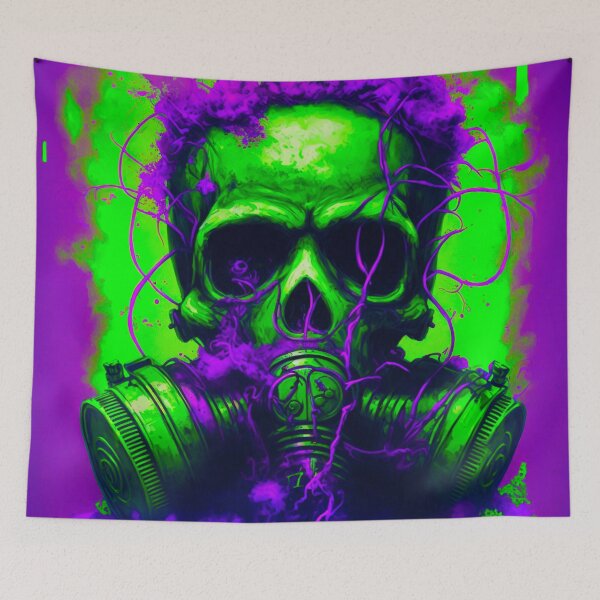 Item preview, Radioactive Skull designed and sold by ArtMadeByAI.