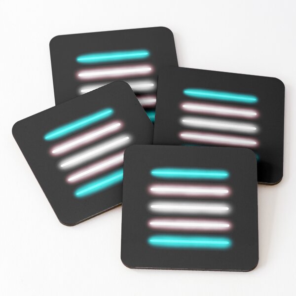 Item preview, Minimalist Neon Trans Pride Flag designed and sold by O1RSH.