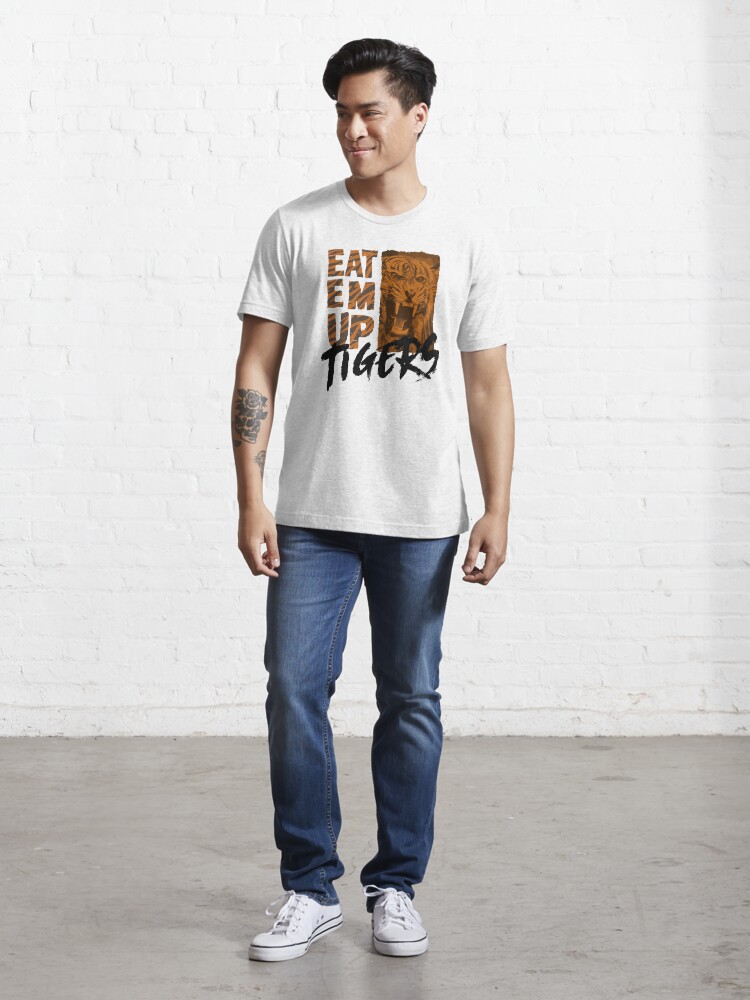 Eat Em' Up Detroit Tigers Long Sleeve Tee at Michigan Vibes Store. XS / Heather Navy