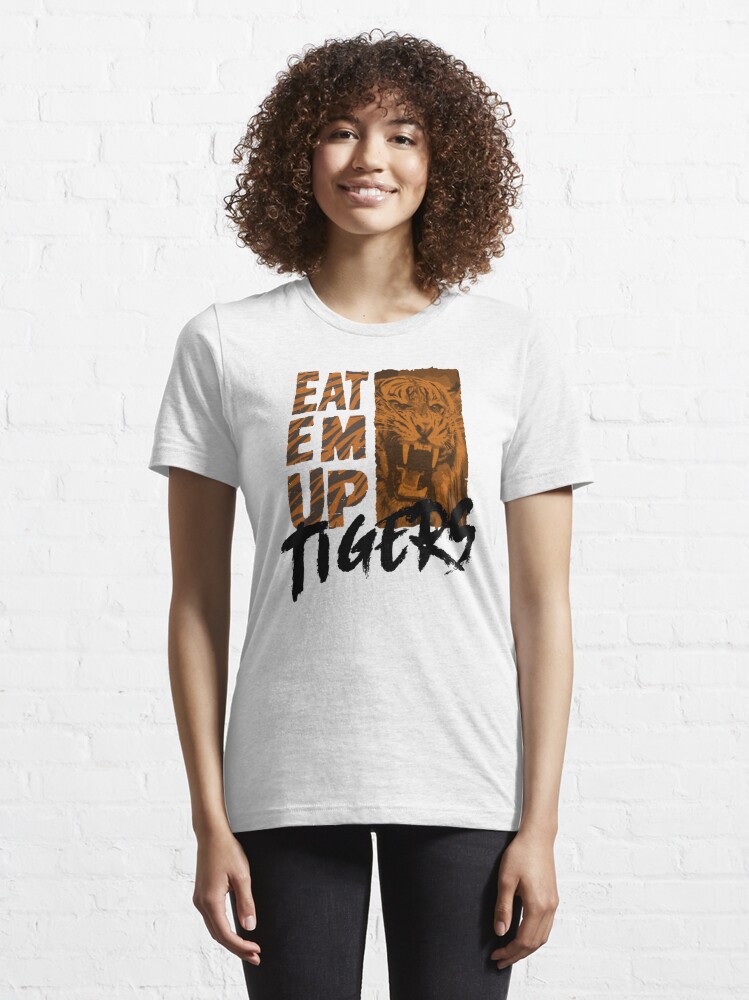 Eat Em' Up Detroit Tigers Long Sleeve Tee at Michigan Vibes Store. XS / Heather Navy