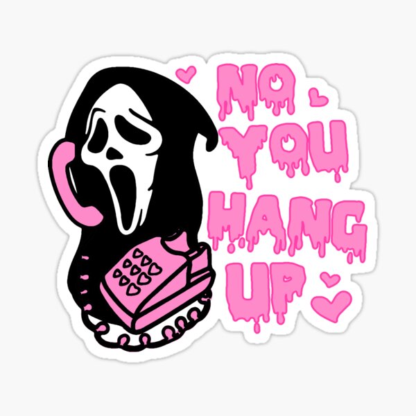 No You Hang Up Valentines Scream Sticker For Sale By Logannix Redbubble