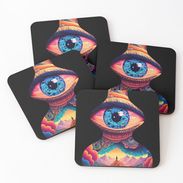 Item preview, Psychedelic all seeing eye v1 bottle designed and sold by ai-datamancer.