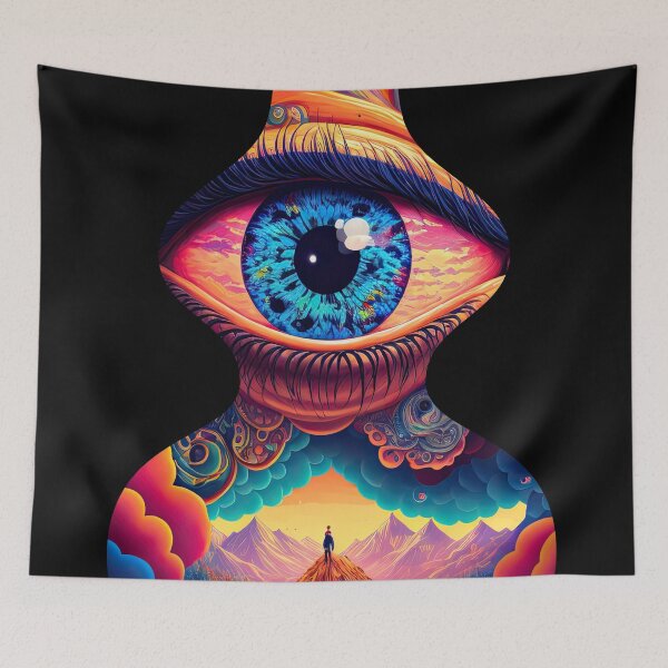 Item preview, Psychedelic all seeing eye v1 bottle designed and sold by ai-datamancer.