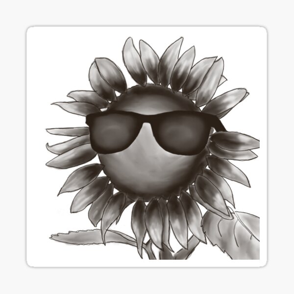 Sunflower Artwork Sticker
