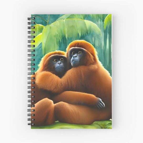 Item preview, Cute Monkeys Hugging - Valentine's Day gift designed and sold by DreamyEscapism.