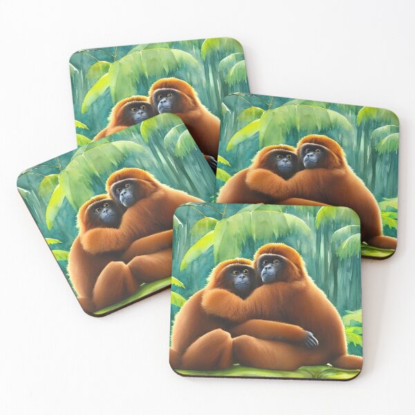Item preview, Cute Monkeys Hugging - Valentine's Day gift designed and sold by DreamyEscapism.
