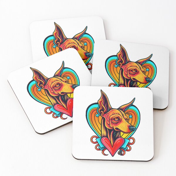 Item preview, Love Bites: A Cute Doberman Valentine's Day Illustration designed and sold by FunnyFur.