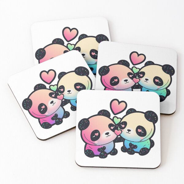 Item preview, Panda Love: A Cute Panda Couple Illustration designed and sold by FunnyFur.