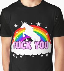 Unicorn Fuck you rainbow Graphic T-Shirt
