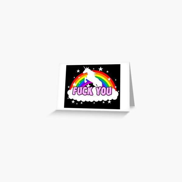 Item preview, Unicorn Fuck you rainbow designed and sold by FirstRadiant.
