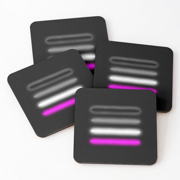 Item preview, Minimalist Neon Asexual Pride Flag designed and sold by O1RSH.