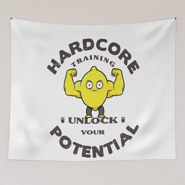 Item preview, Hardcore Training Unlock Your Potential Jacked Lemon Workout Bodybuilding designed and sold by ProjectX23.