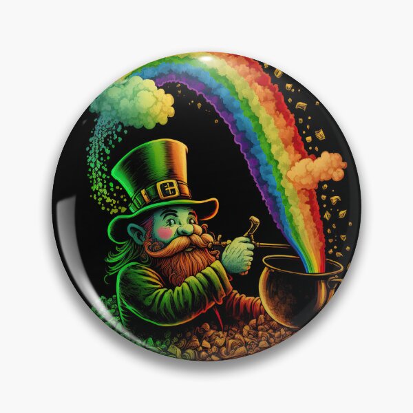 Item preview, St. Patrick's Day Luck of the Irish - Leprechaun, Rainbow & Pot of Gold designed and sold by DancingBuddha.