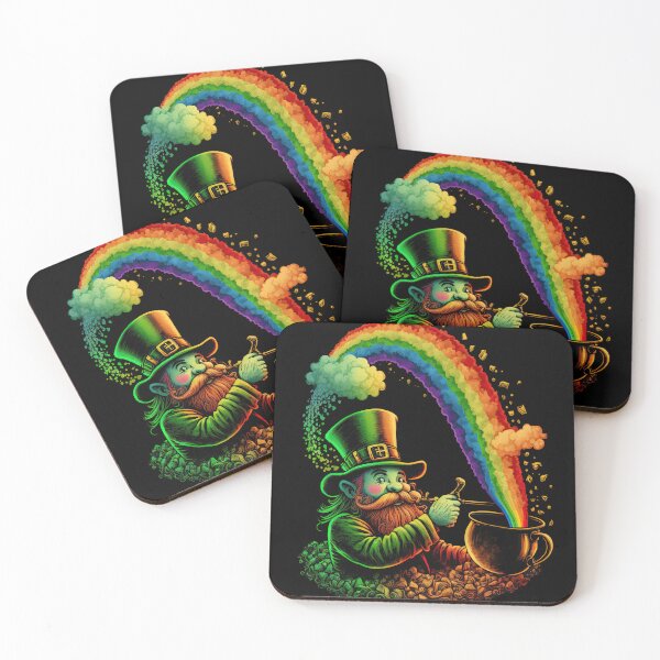 Item preview, St. Patrick's Day Luck of the Irish - Leprechaun, Rainbow & Pot of Gold designed and sold by DancingBuddha.