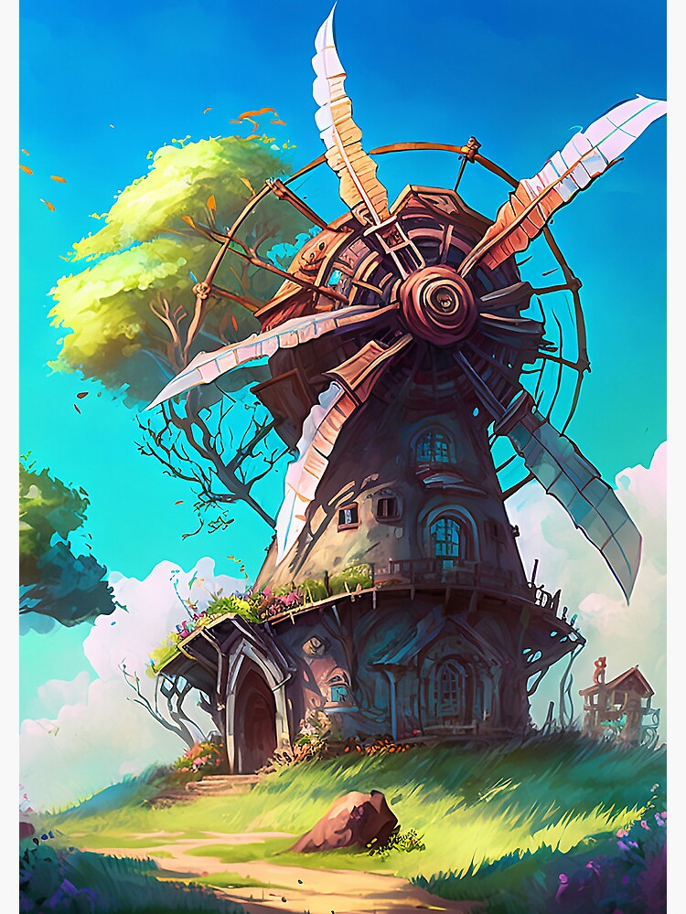 Wallpaper hatsune miku, anime girls, outdoor, windmill, clouds, art desktop  wallpaper, hd image, picture, background, 1baef5 | wallpapersmug